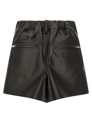Black Calfskin Long Skirt