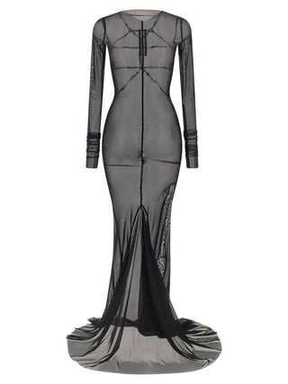 Black Nylon Long Dress