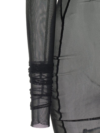 Black Nylon Long Dress