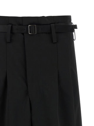 Black Acetate Flared Pants