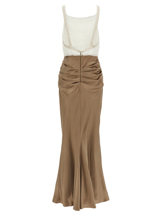Multicolor Polyester Long Dress