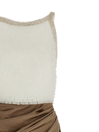 Multicolor Polyester Long Dress