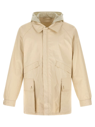 Beige Linen Shell Jacket