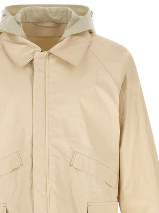 Beige Linen Shell Jacket
