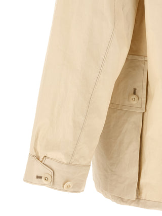 Beige Linen Shell Jacket