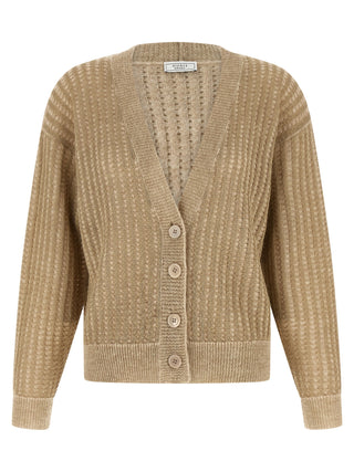 Beige Viscose Cardigan