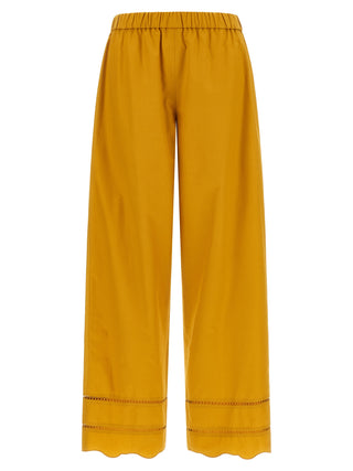 Pantalones casuales bicolor de algodón