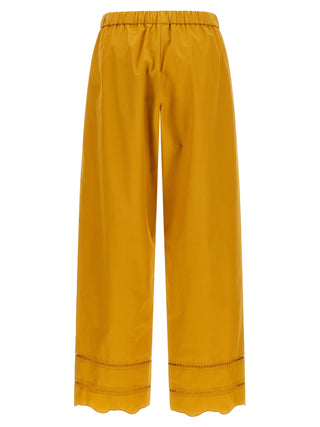 Pantalones casuales bicolor de algodón