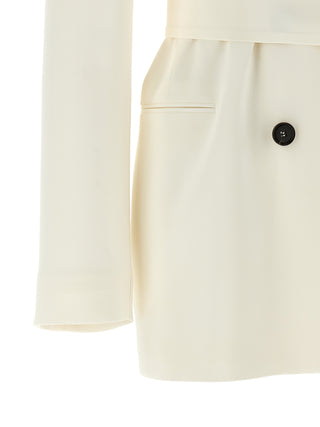 White Silk Blazer
