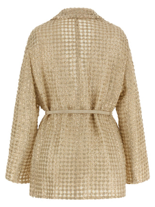 Blazer beige de seda