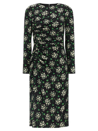Black Synthetic Midi Dress