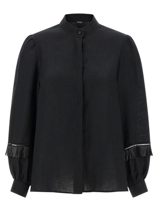 Blusa negra de lino