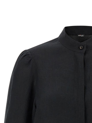 Blusa negra de lino