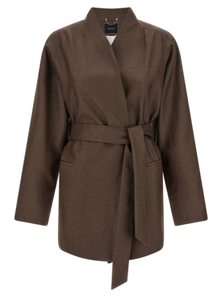Blazer marrón de poliamida