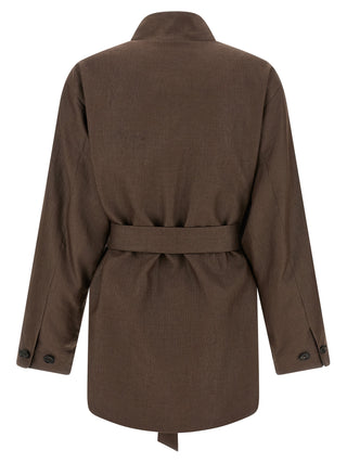 Blazer marrón de poliamida