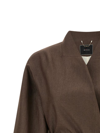 Blazer marrón de poliamida