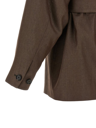 Blazer marrón de poliamida