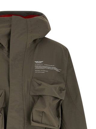 Parka de nailon gris
