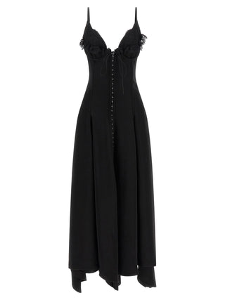 Black Acetate Long Dress