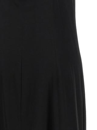 Black Viscose Long Dress