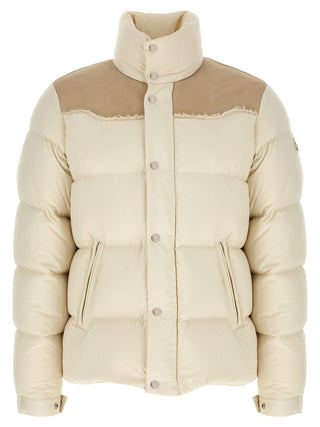Beige Polyamide Full-Length Jacket