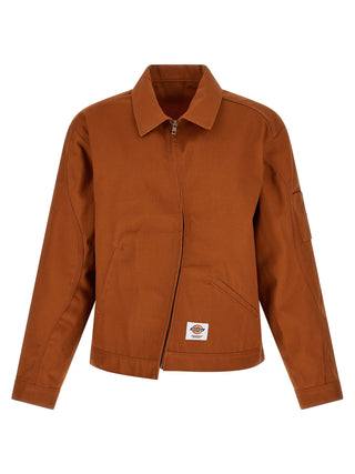 Brown Polyester Shell Jacket