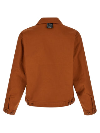 Brown Polyester Shell Jacket