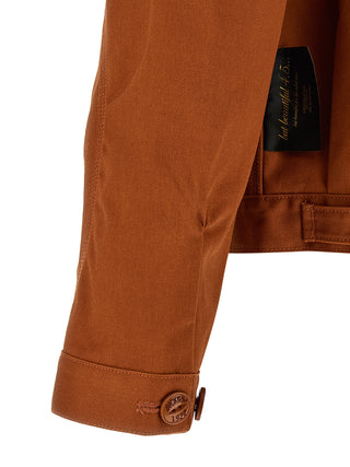 Brown Polyester Shell Jacket