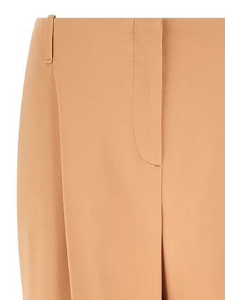 Beige Acetate Casual Pants