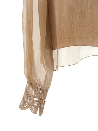 Beige Silk Blouse