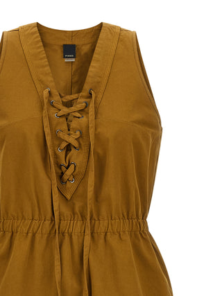 Brown Cotton Long Dress
