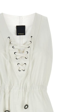 White Cotton Long Dress
