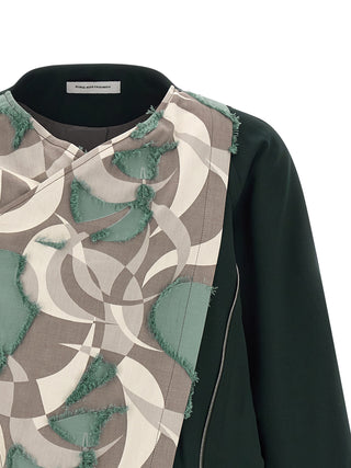 Chaqueta shell multicolor de lana virgen
