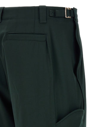 Pantalones casuales bicolor de lana virgen