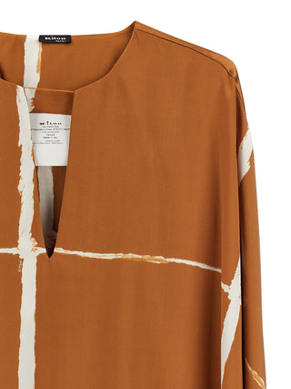Brown Silk Blouse