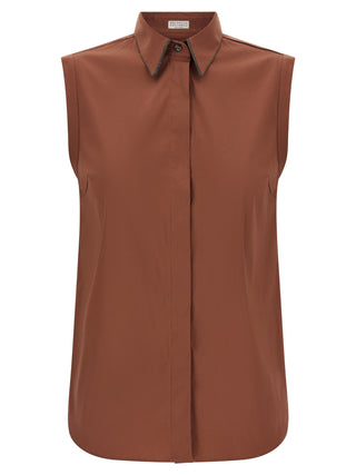 Brown Cotton Blouse