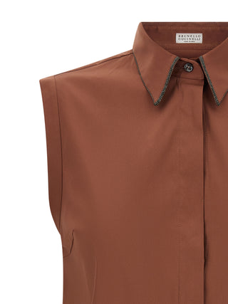 Brown Cotton Blouse