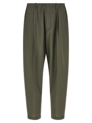 Bicolor Virgin Wool Casual Pants