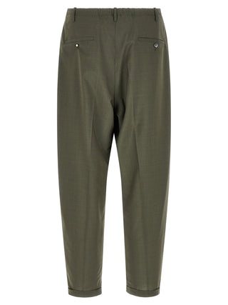 Bicolor Virgin Wool Casual Pants