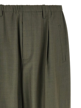 Bicolor Virgin Wool Casual Pants
