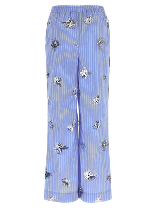 Pantalones casuales de algodón azul