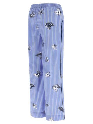 Pantalones casuales de algodón azul