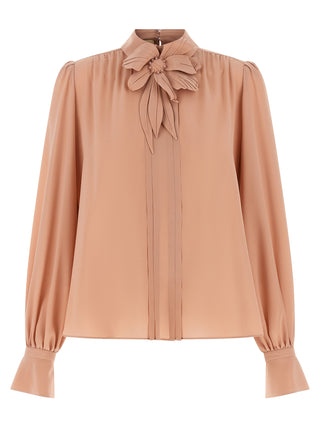 Blusa de seda multicolor