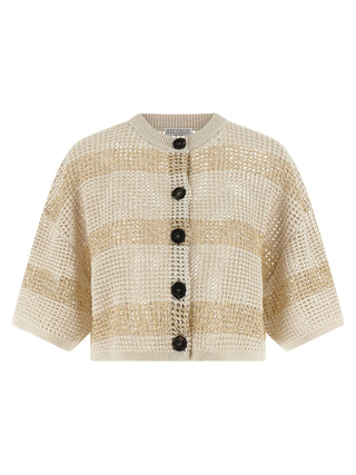 Beige Cotton Cardigan