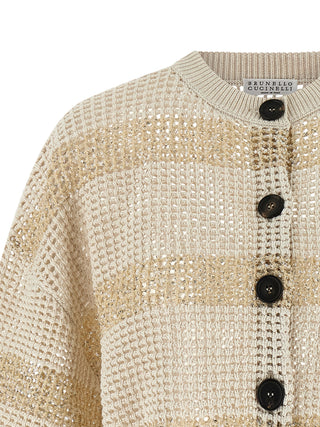 Cárdigan beige de algodón