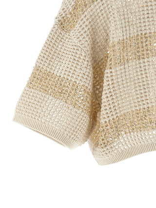 Cárdigan beige de algodón
