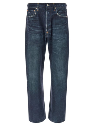 Blue Linen Jeans Denim
