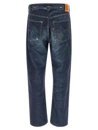 Blue Linen Jeans Denim