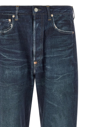 Blue Linen Jeans Denim