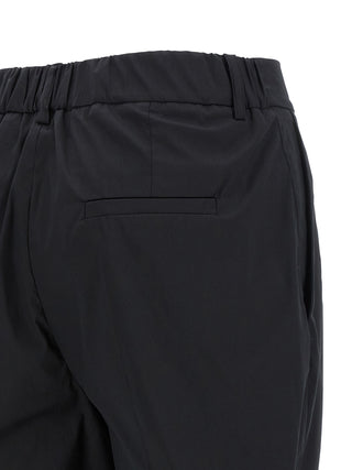 Black Cotton Casual Pants